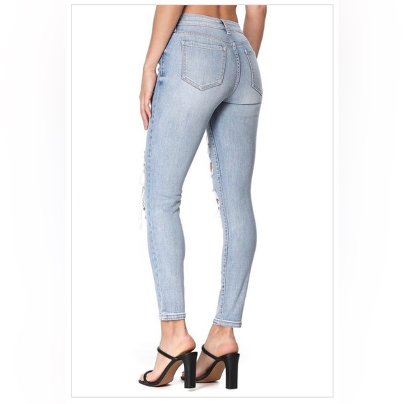 NWT eunina Jeans LA | Jude Mid Rise Skinny Ankle Stretch Jeans - Picture 5 of 7